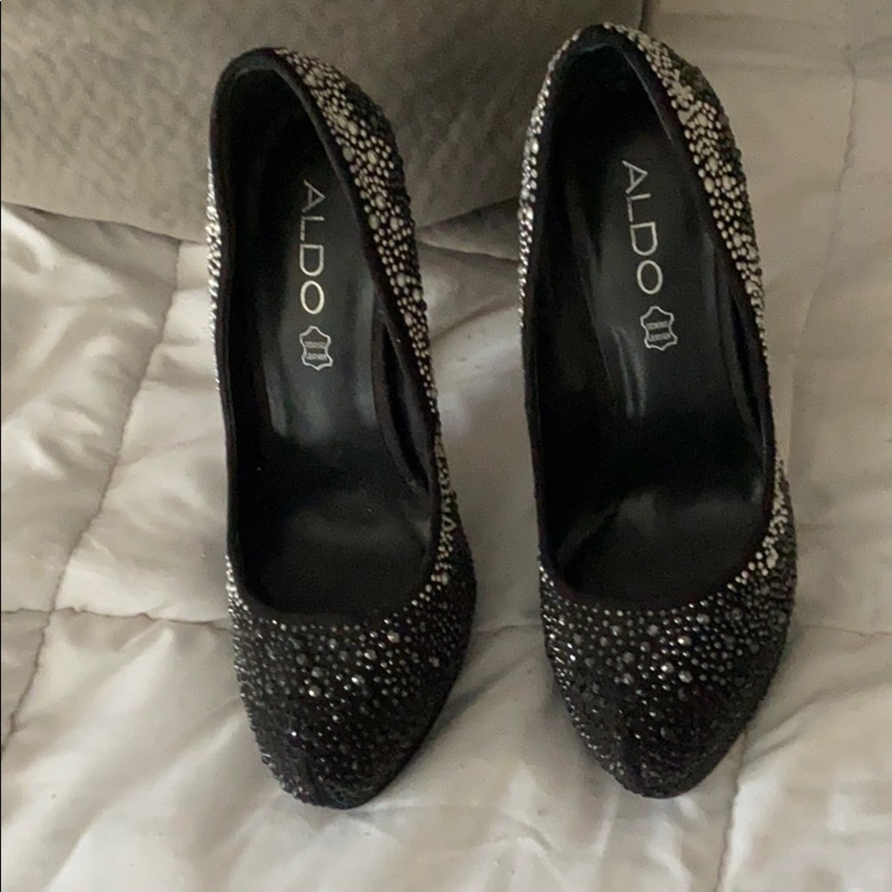 High heels sequins shoes